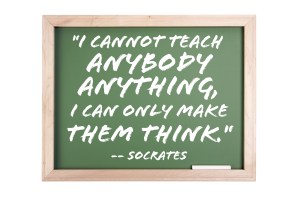 Socrates started as a schoolboy who probably wet the bed.